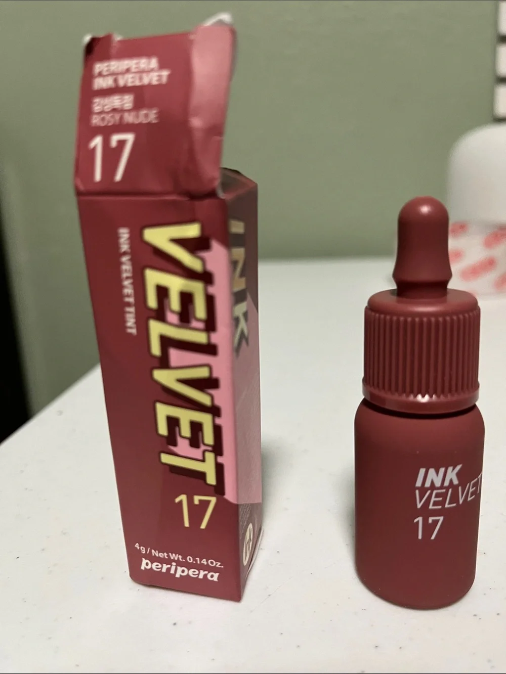 Peripera Ink Velvet 17 Rosy Nude Liquid Lip Tint - Dusty Rose